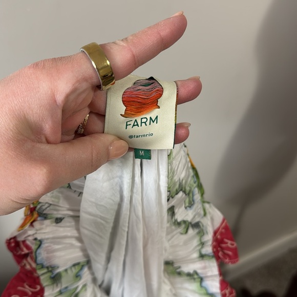 FARM RIO Women's Off-White Tropical Destination Kimono Sleeve Midi Dress Size M - Picture 8 of 10